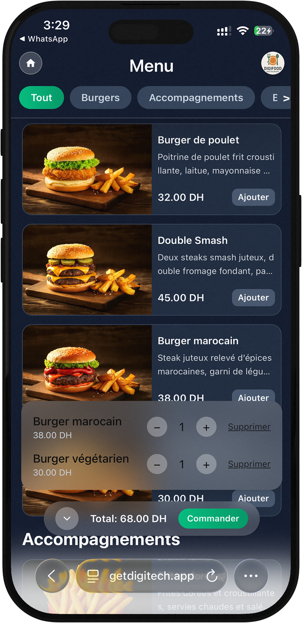 Digital Menu App